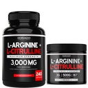 L Arginine L Citrulline (240 greve) - Nitric Oxide Pill för Stamina & Endurance och L Arginine L Citrulline Powder (3g) - Nitric Oxide Booster Powder för prestanda och uthållighet - Vegan & USA Made
