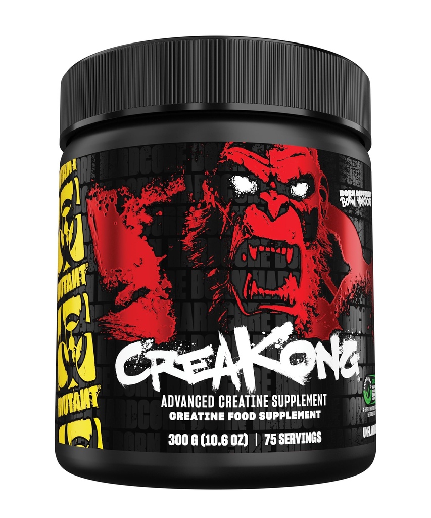 Mutant Creakong - 300G av att leverera Sheer Unadulterated Size and Power, en kreatinblandning som bara levererar rena kreatiner från världens ledande kreatinkällor.