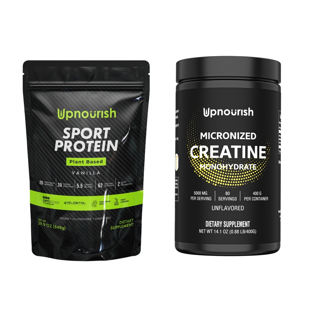 UpNourish Vegan Sport Protein Vanilla och Micronized Creatine