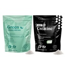 B-FIT B Vegan Protein + Just Creatine - Pea Protein Powder 600g - Plant Based Protein Shake - Kreatinmonohydratpulver - Kreatur - 90 portioner - 450 g