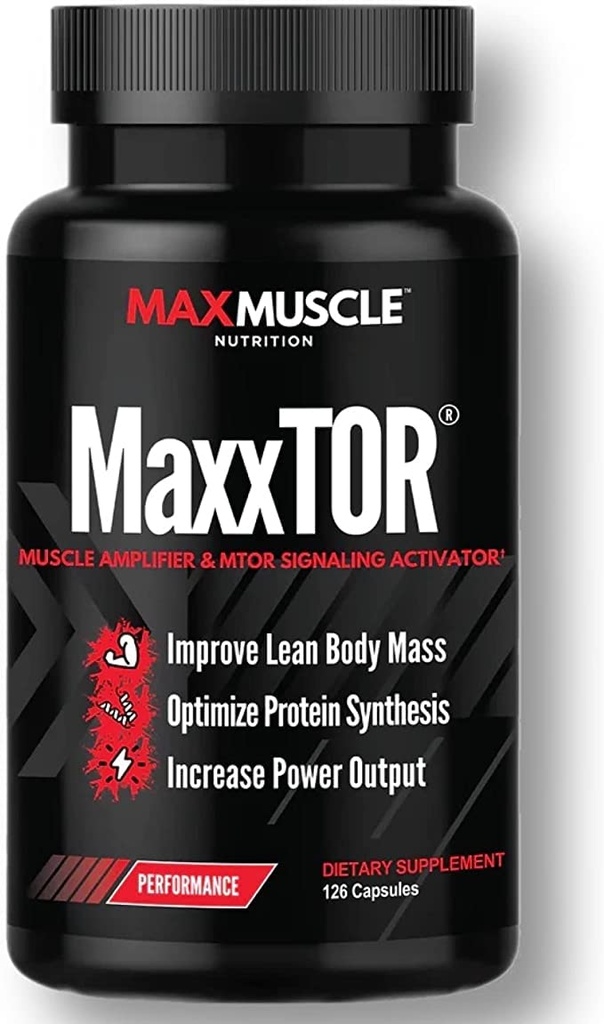 MaxxTOR® Muscle Amplifier | Fosfatidic Acid | Vitamin E | L-Leucine | Gain Lean Body Mass | Optimera proteinsyntes | Öka effekten | 126 kapslar
