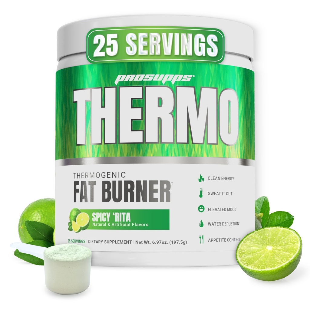 ProSupps Thermogenic Fat Burner Powder, Spicy Rita - Viktminskning & Metabolism Booster Pre Workout Supplement för kvinnor och män - Stöder Appetite Control & Boosts Energy - Gluten-Free - 25 portioner
