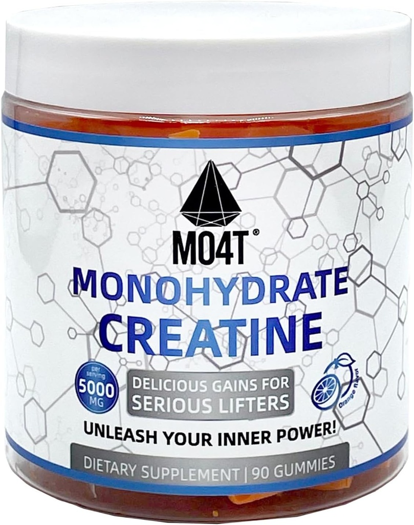 Kreatinmonohydrat Gummies 5000 mg för män och kvinnor, sockerfri kreatin gummies orange smak