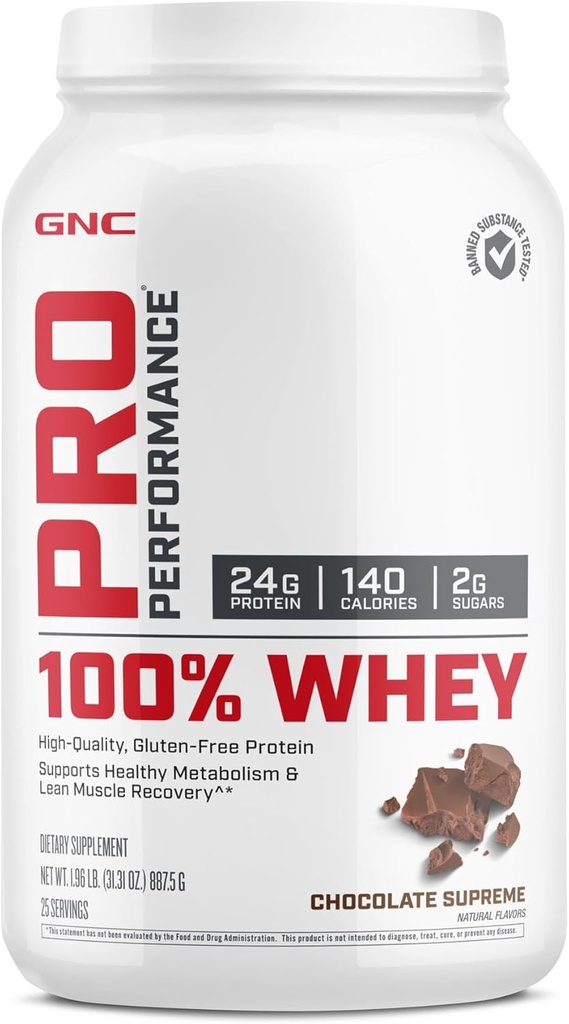 GNC Pro Performance 100% Whey - Chocolate Supreme (25 portioner)