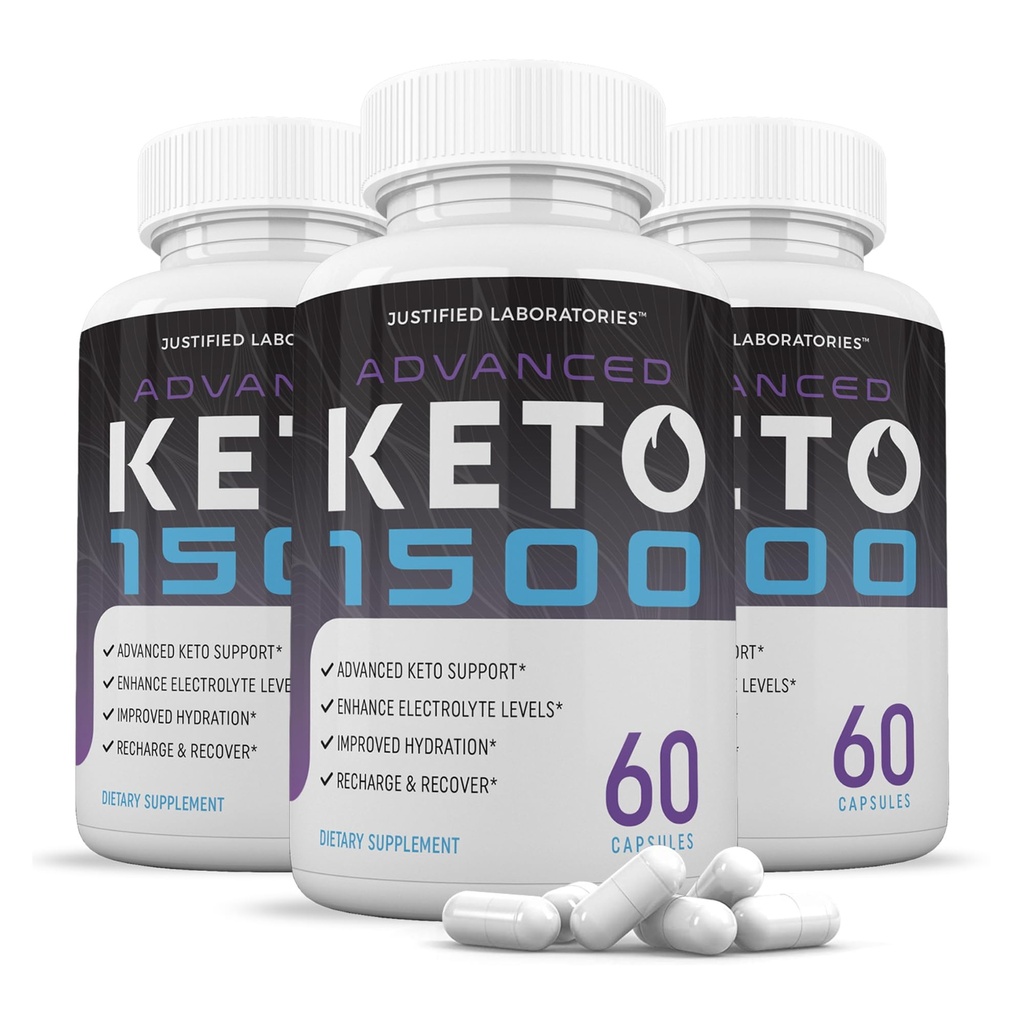 (3 Pack) Avancerad Keto 1500 Keto Pills 1275MG New & Improved Formel innehåller Apple Cider Vinegar Extra Virgin Olive Oil Powder Green Tea Leaf 180 kapslar