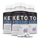 (3 Pack) Avancerad Keto 1500 Keto Pills 1275MG New & Improved Formel innehåller Apple Cider Vinegar Extra Virgin Olive Oil Powder Green Tea Leaf 180 kapslar