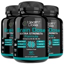 Hälsodos Brain Dose Premium Nootropics - Koffeinfri extra styrka Formel för män och kvinnor - Stöder hjärnhälsa, kognitiv fokus och minnesretention, pack av 3.