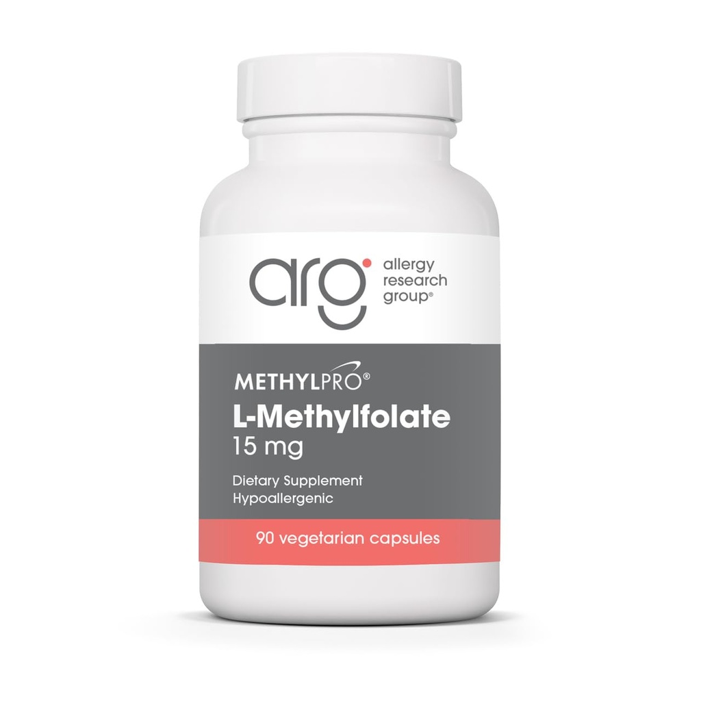 MethylPro L-Methylfolat 15 mg - Biotillgänglig folattillskott för hjärnhälsa och neurotransmittorstöd - Vegetarian & Hypoallergen - 90 portioner - 90 greve
