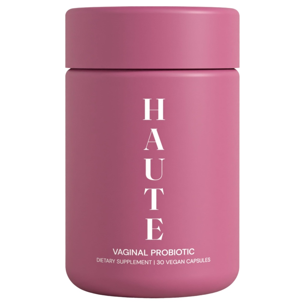 HAUTE Vaginal Probiotics med prebiotika och Lactobacillus Crispatus, pH Balance, Healthy Vaginal Odor, Digestive Support, 30 Count