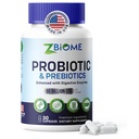 Prebiotika och probiotika för män och kvinnor - 60 miljarder CFU med 10 stammar - Pre och Probiotika med Acidophilus för Immune, Gut Health, Digestive Support, Constipation, Diarré, Gas & Bloating -30ct