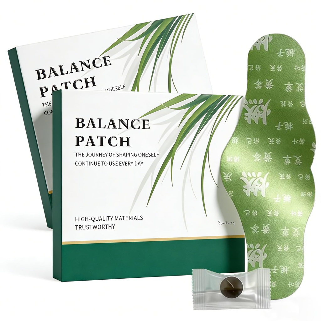 Balance Patch, japanska växtbaserade lapp mage, växtbaserade ingredienser, främjar bukkomfort icke-irriterande design, bekväm lim design, lätt aktuell användning (2 boxar-10 patchar)