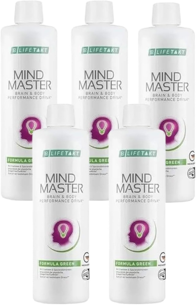 LR Health & Beauty Lifetakt Mind Master Formula Green Varje dag Naturlig behandling Kvinnor Ställ av 5-500 ml. / 16.9 fl.oz.