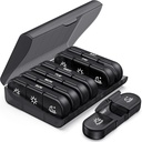 PULIV Weekly Pill Organizer 3 gånger om dagen, Portable Travel Pill Box 7 Day med stora Pill Containers, Light-Proof Pill Case för vitaminer, medicinering, kosttillskott och fiskoljor (Black)