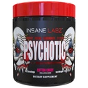Insane Labz Psychotic, High Stimulant Pre Workout Powder, Extreme varaktig energi, fokus och uthållighet med Beta Alanine, Kreatin Monohydrat DMAE, 35 Srvgs (Cotton Candy)