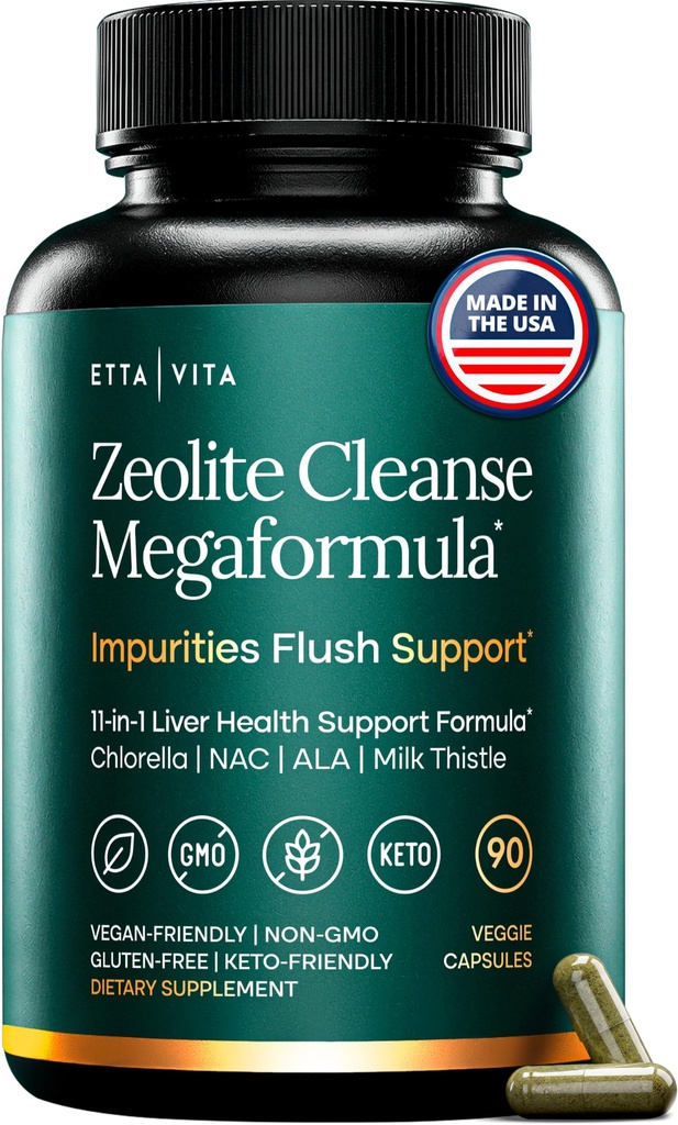 Zeolite Binder Detox with Clinoptilolite, Chlorella, Cilantro & NAC, 90ct
