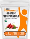 BulkSupplements.com Organic Schisandra Extract Powder - Schisandra Supplement, från Schisandra Berries, Herbal Supplement - Gluten Free - 1g per Servering, 100g (3,5 oz) (Pack of 1)