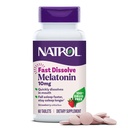Natrol Melatonin 10mg Snabbupplösta tabletter - jordgubbsmak, 60 greve, sömnstöd, snabbupplöst melatonin för vuxna, 60-dagars leverans