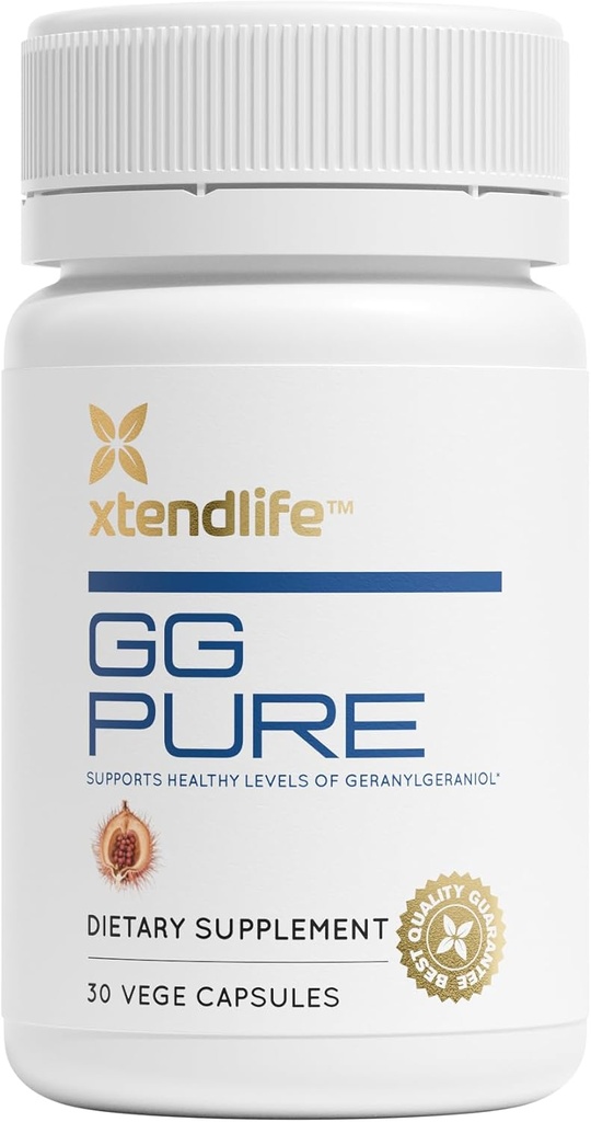 Xtendlife GG Pure for Statin Users, CoQ10 Support, Bone, Muscle och Heart Health - 150mg Geranylgeraniol från Annatto Seeds - 30 Day Supply