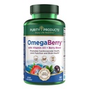 Purity Products OmegaBerry Fish Oil med vitamin D3 och organisk Acai - 1250mg koncentrerad molekylärt destillerad Ultra Pure Omega-3 Fiskolja, 500mg DHA + 650mg EPA - 60 Soft Gels - 30 Day Supply från