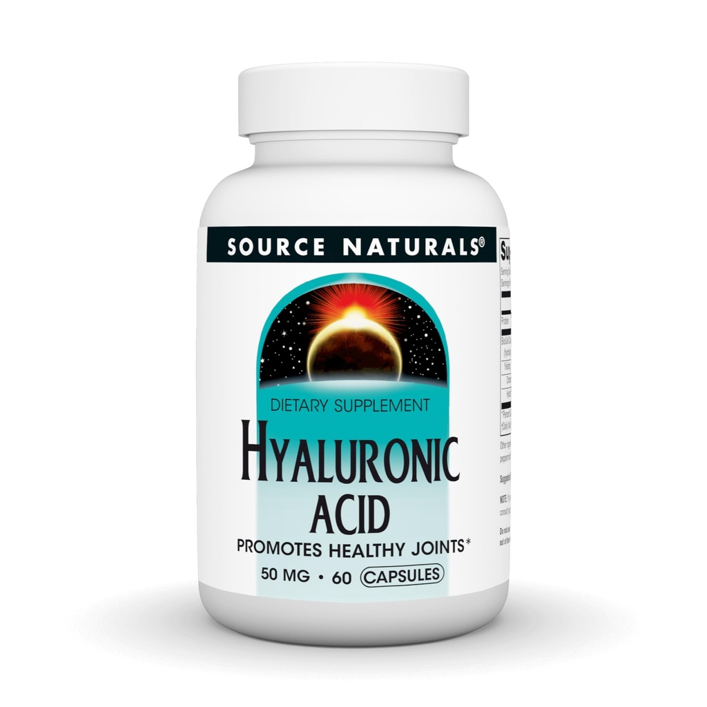Källa Naturals Hyaluronsyra, främjar hälsosamma gemensamma *, 50 mg - 30 kapslar