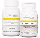 Integrativ terapeutik Bundle med aktiv B-Complex, 60 kapslar och vitamin D3 125 mcg, 90 Chewables - Aktiv B-Complex för att stödja energimetabolism * - Vitamin D3 för att stödja benhälsa