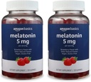 Grunderna Melatonin 5mg, 120 Gummies (2 per portion), jordgubbar (tidigare Solimo) (Pack of 2)