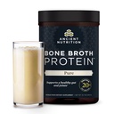Ancient Nutrition Grass Fed & Cage Free Bone Broth Protein Powder, 20g Protein Per Serving, Hydrolyzed Collagen Peptides, Glucosamine, Chondroitin, Supports Joint & Gut Health, Pure, 20 Servings