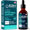 E2H Advanced Intestinal Support - Natural Intestinal Cleanse och Digestive Cleanse Supplement - Wormwood och Black Walnut Extract - Non-GMO, Vegan - 2 Fl Oz