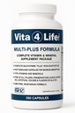 Vita4Life!® Bariatric Multivitamins Multi-Plus Formel | 483% Järnstöd | 360 Fast-Absorberande kapslar | Komplett vitamin B-komplex för gastric bypass & Sleeve patienter | Made in USA