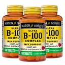 MASON NATURAL Ultra B,100 Complex, 300,Day Supply, för Normal Immune Support och Energy Metabolism, 3 Pack