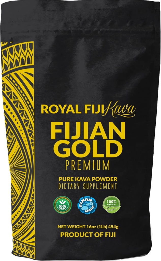 Kava Powder Fijian Gold Premium 5 + Years Matured Kava Root Full Styrka Kava Kava från Fiji Islands Organic Grown Super Strength Kava Root