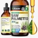BIO KRAUTER Saw Palmetto Extract - Vegan Saw Palmetto för män och kvinnor - Urinary Support - Alcohol & Sugar Free - 4 Fl.Oz.