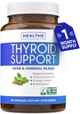Thyroid Support med jod (icke-GMO) Förbättra din energi och humör - Metabolism Booster Thyroid Health Supplement för kvinnor och för män - Ashwagandha, Zink, B12 Complex - 60 kapslar