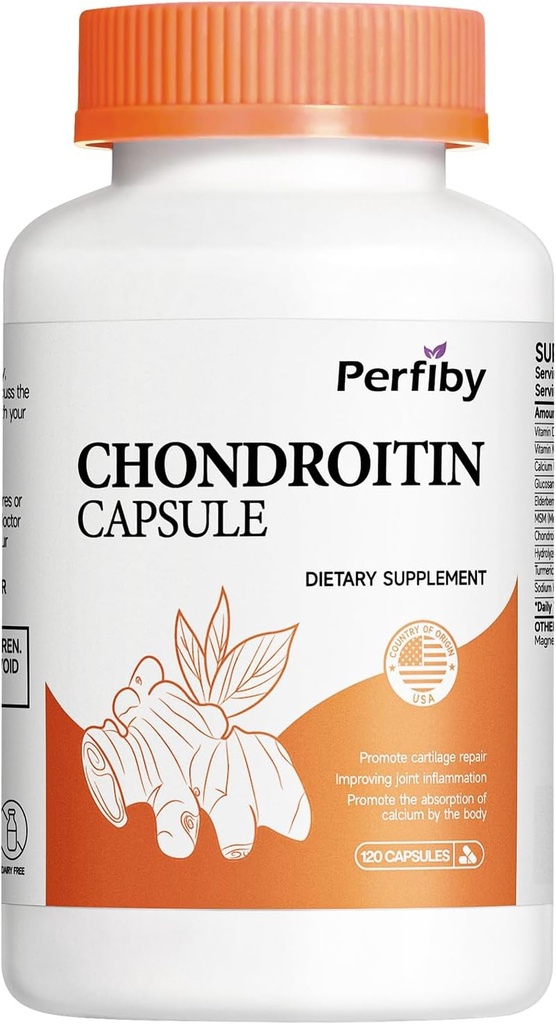 Glukosamin Chondroitin och MSM med Elderberry Extract - Joint Support & Immune Health Supplement, 120 kapslar, 60 dagars leverans