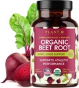 USDA Plant.O Premium Organic Beet Root tabletter [1350mg Beets Powder] med Black Pepper för Extra Absorption - Nitric Oxide Supplement