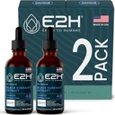 E2H Natural Black Currant Extract, Cold Pressed Black Currant Seed - Immune System Health - Fast Absorbing Liquid (2 flaskor)
