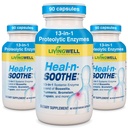 HEAL-N-SOOTHE Joint Support Supplements - Proteolytic Enzymes som Bromelain & Papain, med Boswellia, Turmeric & Ginger-Främjar Protein Digestive Function & Body Defense Wellness-90 Count (3 Pack)