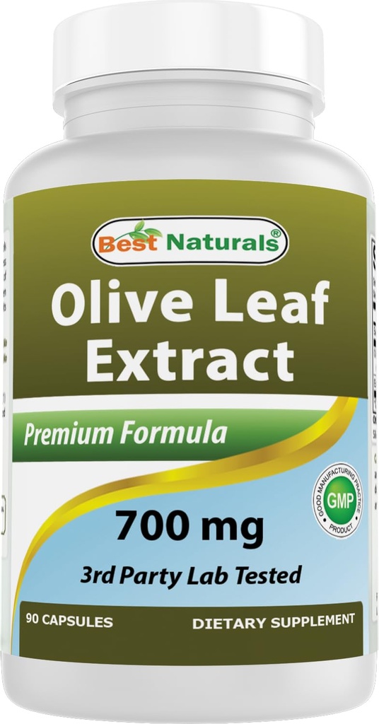 Bästa naturliga olivblad extrakt, 700 Mg, 90 greve