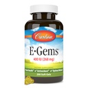 Carlson - E-Gems, 400 IE, Heart Health & Optimal Wellness, Antioxidant, 200 mjuka gels