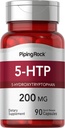 Piping Rock 5-HTP Supplement | 200mg | 90 kapslar | 5-Hydroxytryptophan | Griffonia Simplicifolia Extract | Non-GMO, Gluten Free