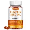 Pumpkin Seed Oil with Saw Palmetto 150 Softgels, 3000mg Max Strength per Serving, Cold-Pressed with Essential Fatty Acids & Phytosterols, Supports Immune, Hair, Bladder, Prostate Health