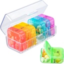 Zoksi Pill Organizer 2 gånger om dagen, vecka 7 dag Pill Box, Daily Am Pm Pill Organizer, Travel Pill Case för medicin, fiskoljor, vitamin, tillägg