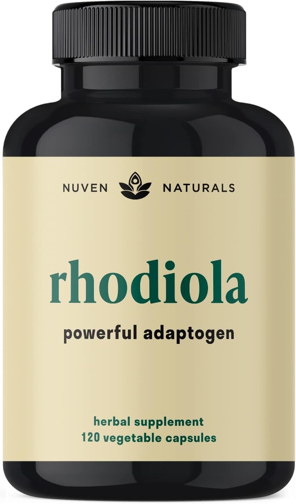 Rhodiola Rosea 600 mg | 60 portioner | Ultra Potent Rhodiola Supplement med 3% Salidroside & 1% Rosavins för stressstöd, humörstöd och energi - Adaptogener för Calm & Focus - Gluten Free & Non-GMO