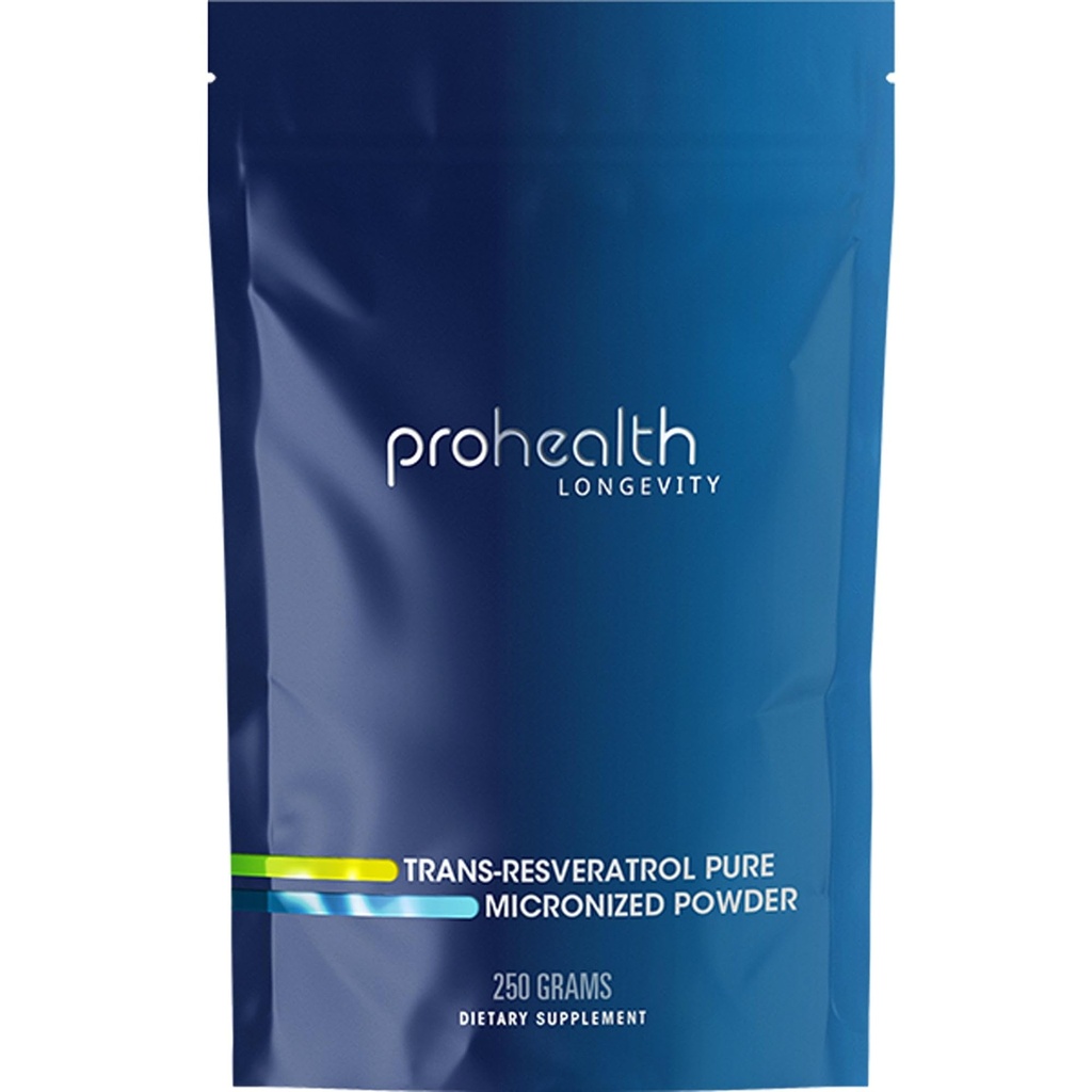 ProHealth Longevity Bulk Trans Resveratrol Powder 250 Grams - Pure Pharmaceutical Grade, 1000 mg per Scoop, Superior Absorption och Biotillgänglighet