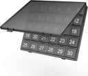Månatlig Pill Organizer En gång om dagen - 30 dagars Pill Organizer Box - Klämma för att öppna - Stora Compartments Portable Case for Travel, Month Pill Cases Medicine Organizer för Vitamin (Black)
