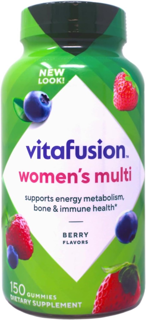 Vitafusion Women’s Daily Gummy Multivitamin: vitamin C & E, Delicious Berry Flavors, 150ct (75 dagars leverans), från Amerikas nummer ett Gummy Vitamin Brand