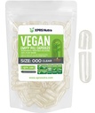 XPRS Nutra Vegan Size 000 tomma kapslar - 100 greve Clear Empty Vegan Capsules - Vegetarian Pill - DIY Vegetabilisk kapselfyllning - Veggie Caps Pills