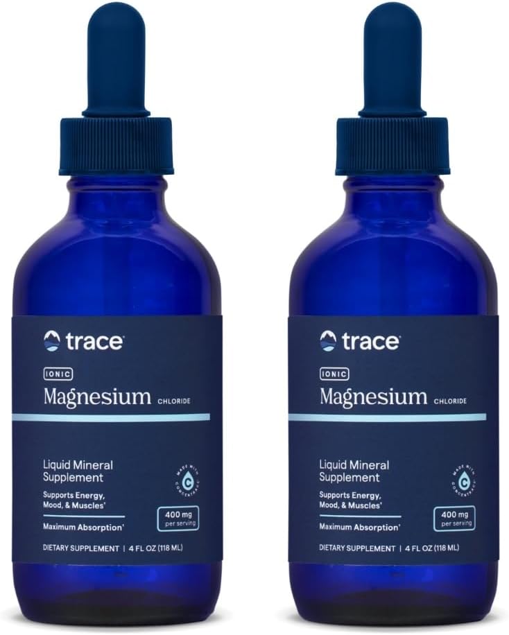Trace Minerals Ionic Magnesium 400mg - Brain Health & Energy Support Supplement - Liquid Supplement to Aid Immune Health - Daily Supplement with Essential Minerals - 4 fl oz (64 Servings)