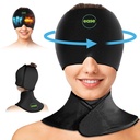 Migraine Relief Cap & Neck Ice Pack Wrap Set - Soothing Headache Relief Cap och Shoulder Cold Pack - Hot and Cold Compress Products for Head and Cervical - Stress, Hangover & Puffy Eyes