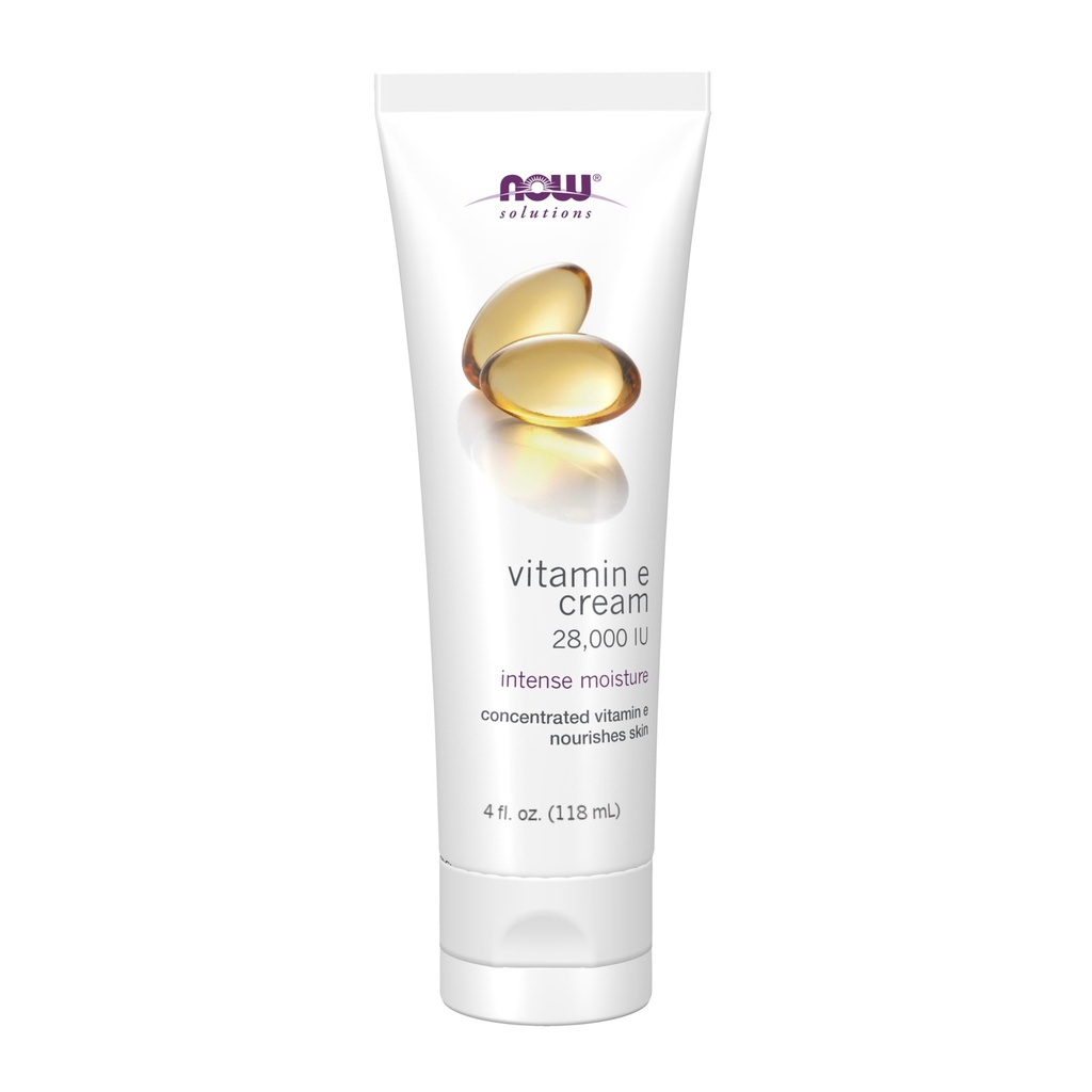 Nu livsmedelslösningar, vitamin E Cream 28.000 IE, Intense Moisture, koncentrerad vitamin E, 4-unce